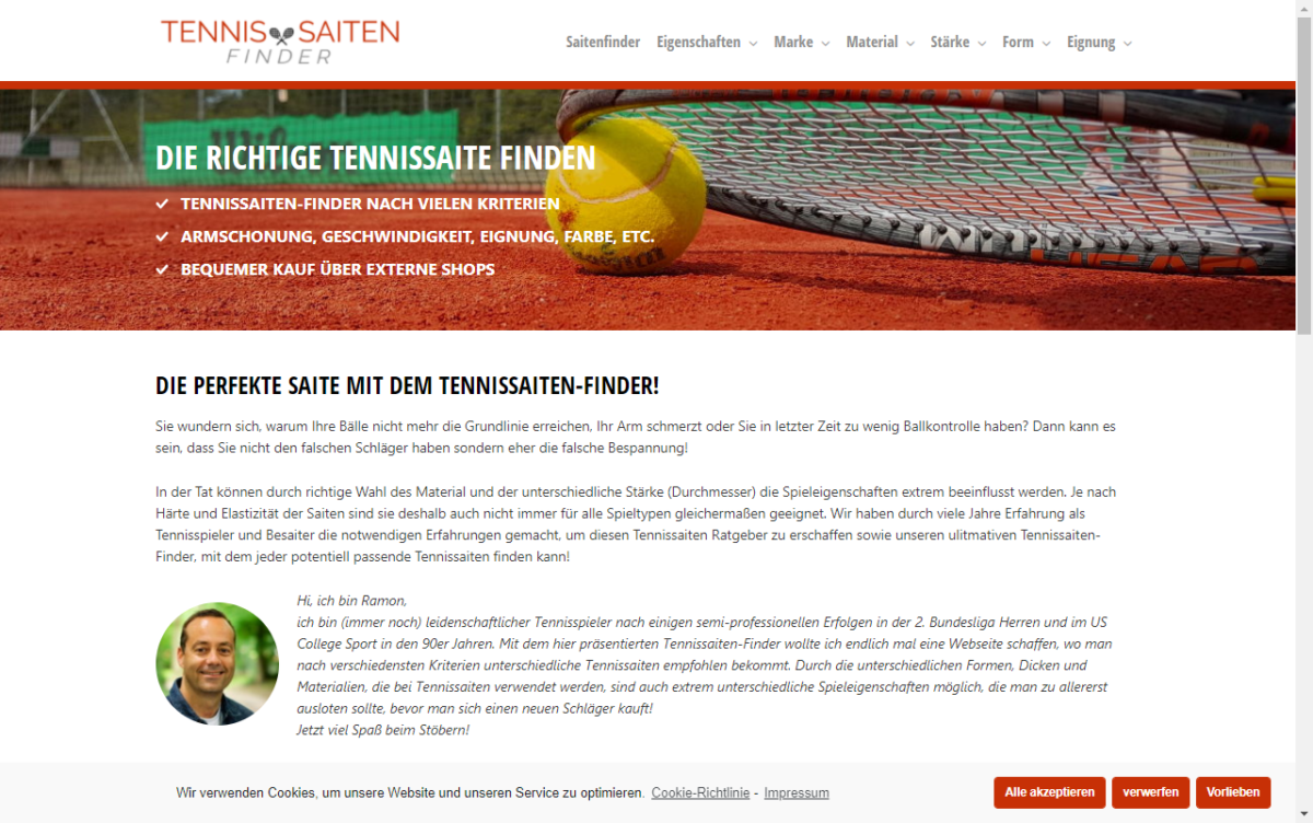 tennissaiten-finder.de