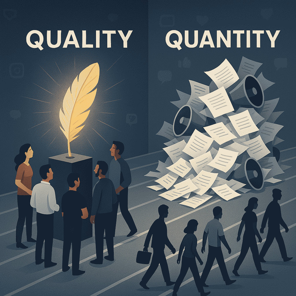 Content quality vs. quantity